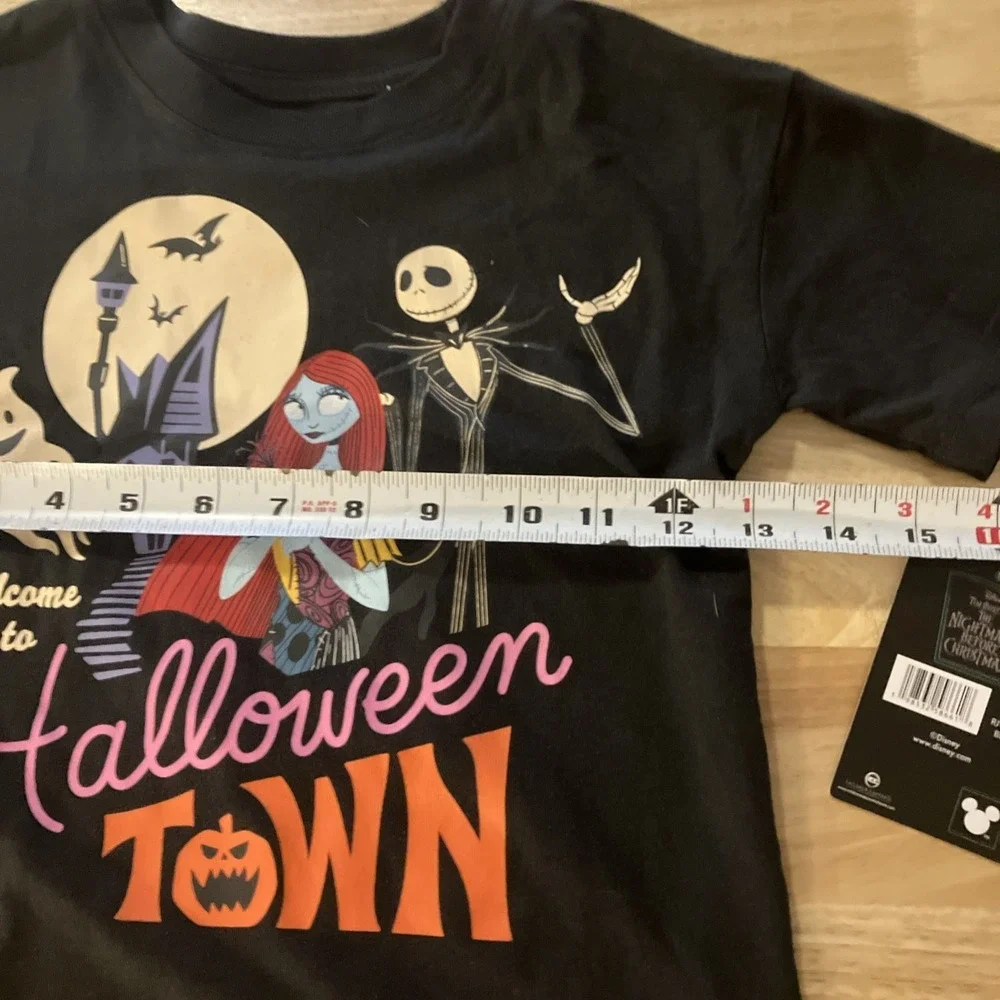Welcome To Halloween Town T Shirt Nightmare Before Christmas Kids 5/6 Tim Burton